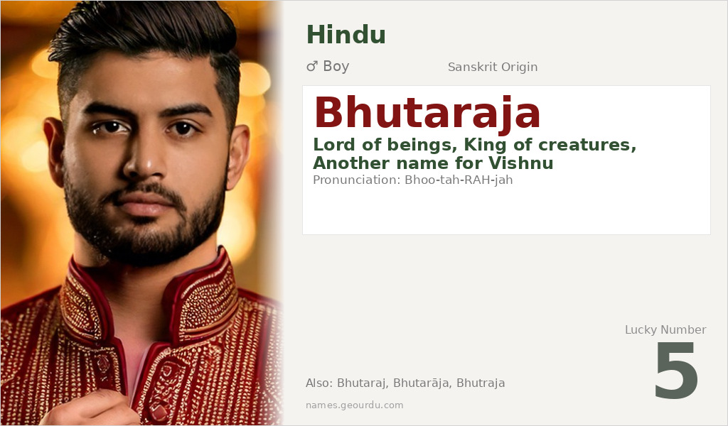 Bhutaraja Name Meaning and Details