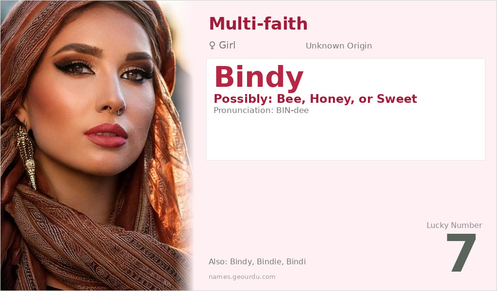 Bindy Name Meaning and Details