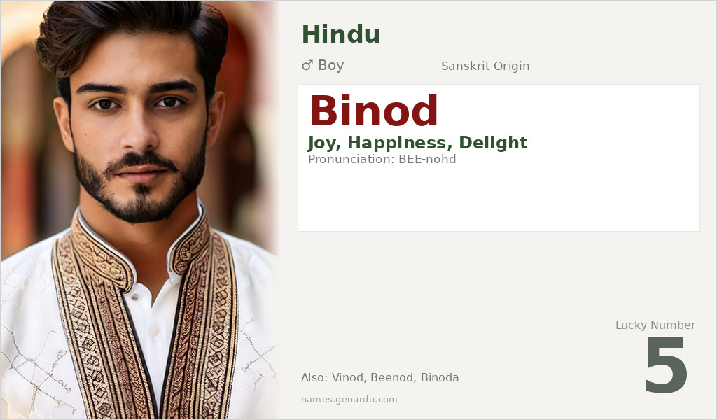 Binod Name Meaning and Details