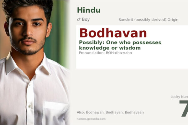 Bodhavan Name Meaning — Origin, Gender & Details (2025)