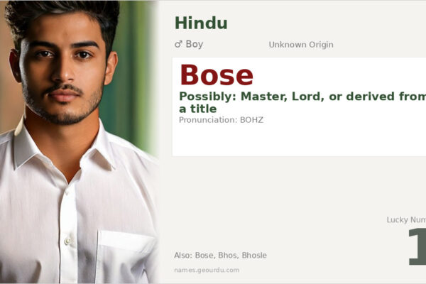 Bose Name Meaning — Origin, Gender & Details (2025)