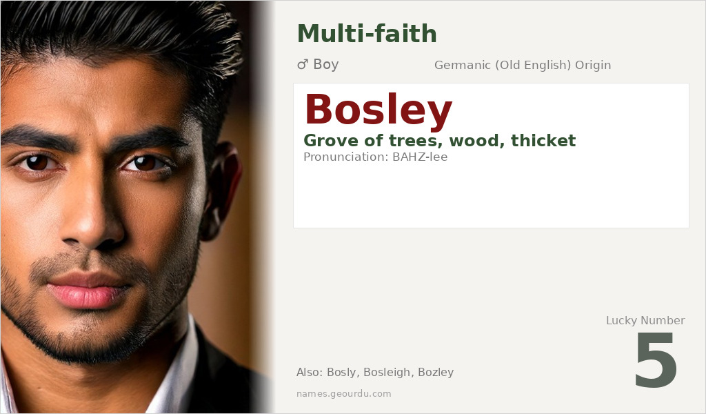 Bosley Name Meaning and Details