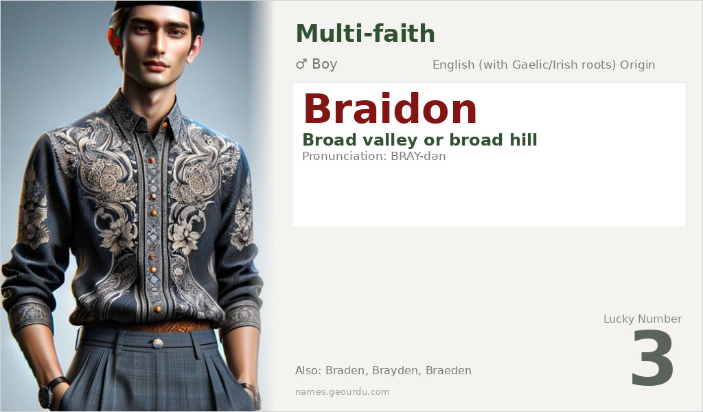 Braidon Name Meaning and Details