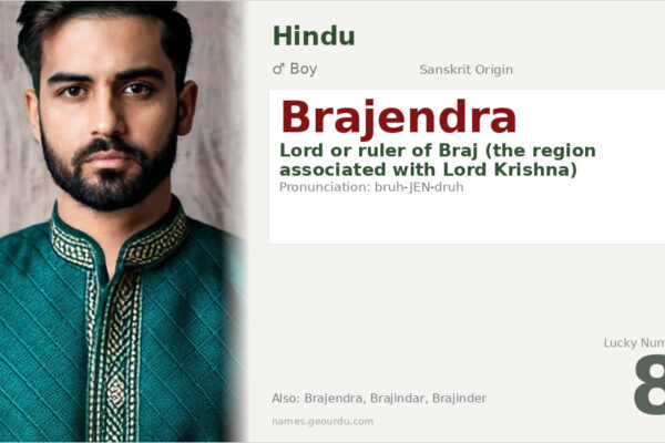 Brajendra Name Meaning — Sanskrit Origin, Hindu Boy Name & Details (2025)