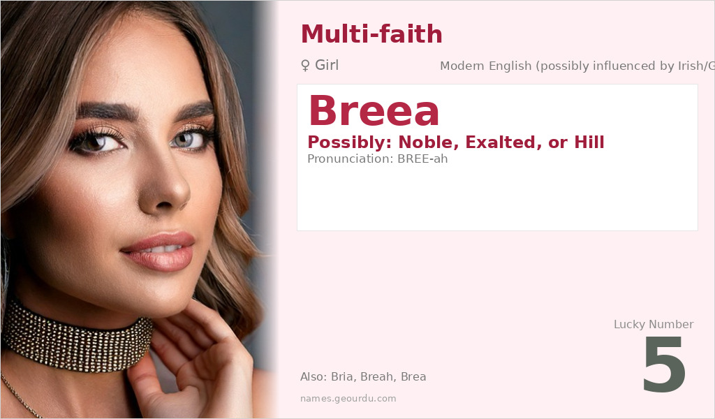 Breea Name Meaning and Details
