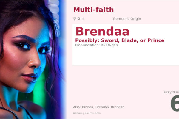 Brendaa Name Meaning — Origin, Gender & Details (2025)