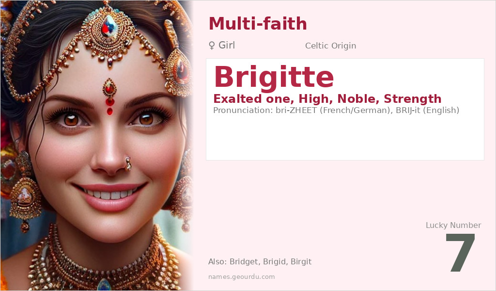 Brigitte Name Meaning and Details
