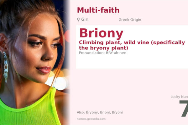 Briony Name Meaning — Greek Origin, Girl’s Name & Botanical Significance (2025)