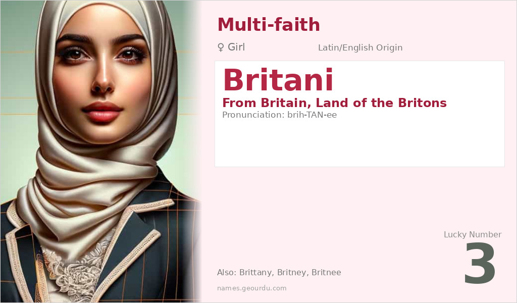 Britani Name Meaning and Details