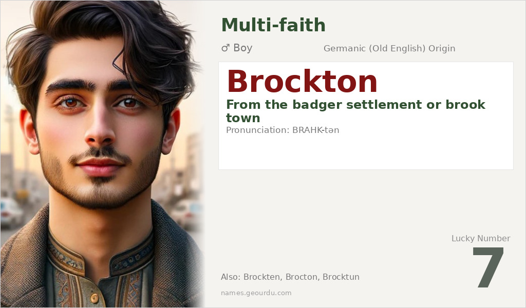 Brockton Name Meaning and Details