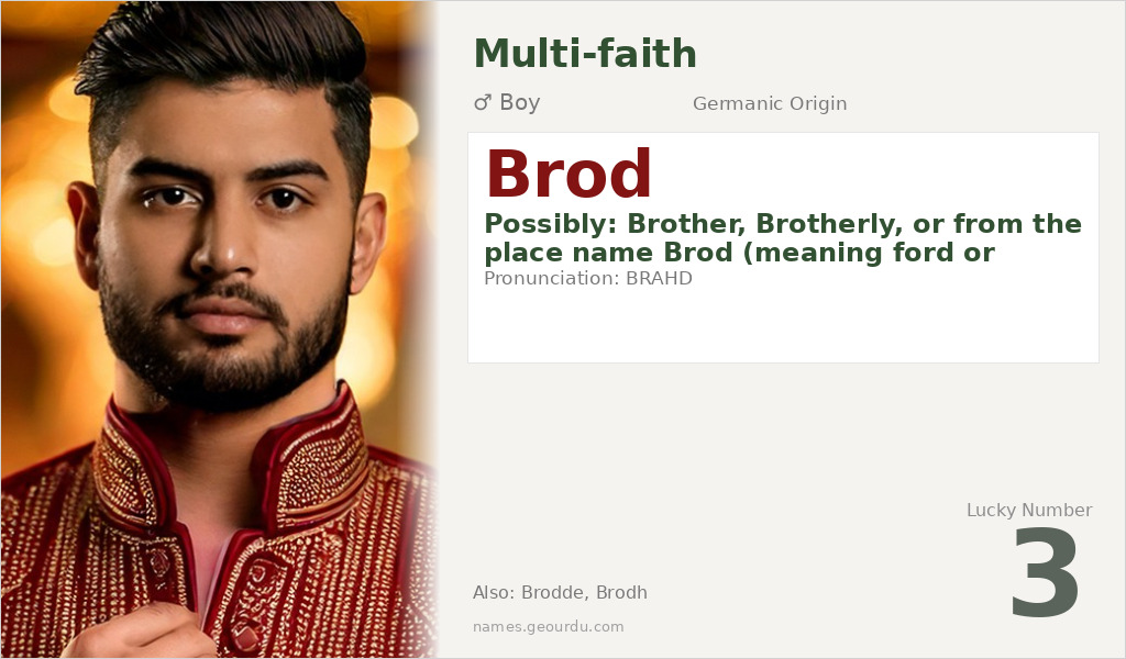 Brod Name Meaning and Details