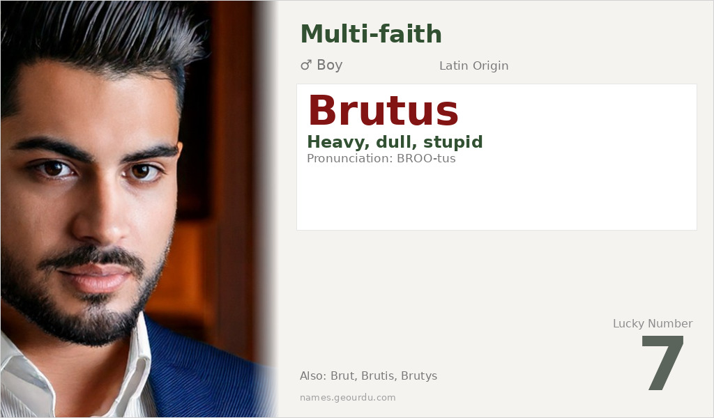 Brutus Name Meaning and Details