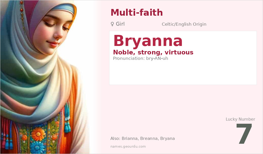 Bryanna Name Meaning and Details