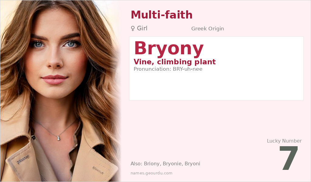 Bryony Name Meaning and Details