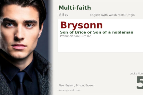 Brysonn Name Meaning — Origin, Gender & Details (2025)