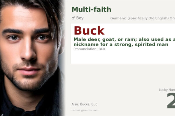 Buck Name Meaning — Origin, Gender & Details (2025)
