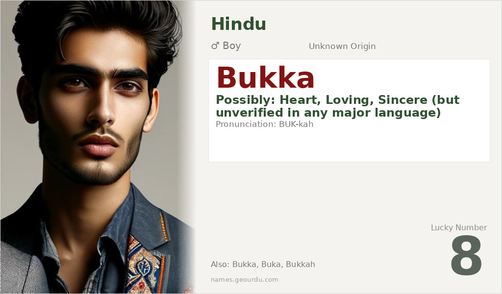 Bukka Name Meaning and Details