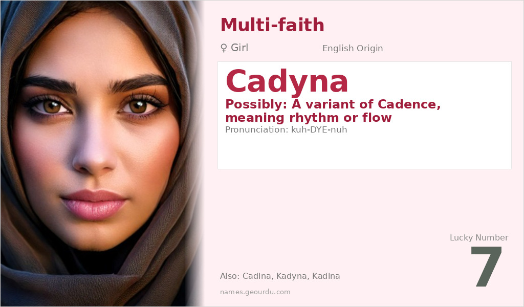 Cadyna Name Meaning and Details