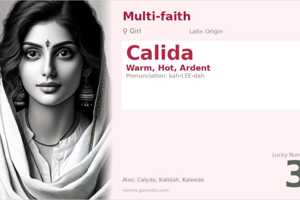 Calida Name Meaning — Latin Origin, Girl Name & Details (2025)