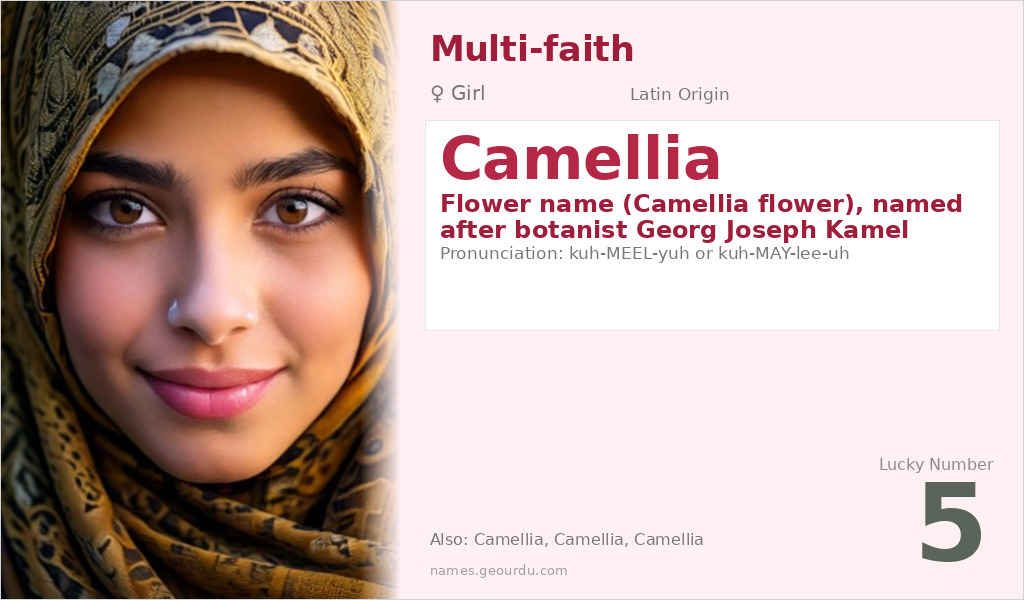 Camellia Name Meaning and Details