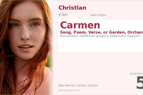 Carmen Name Meaning — Latin Origin, Girl Name & History (2025)