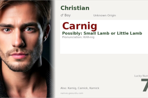 Carnig Name Meaning — Origin, Gender & Details (2025)