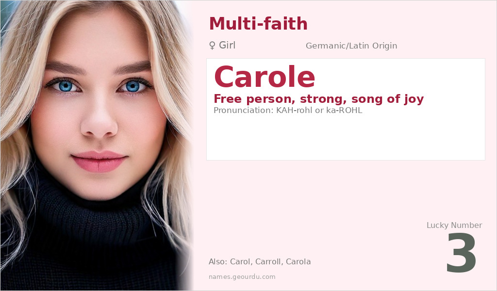 Carole Name Meaning and Details