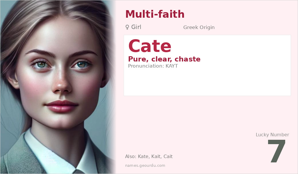Cate Name Meaning and Details