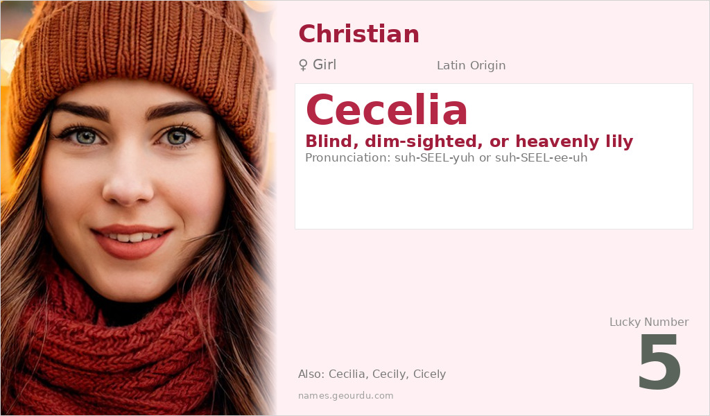 Cecelia Name Meaning and Details