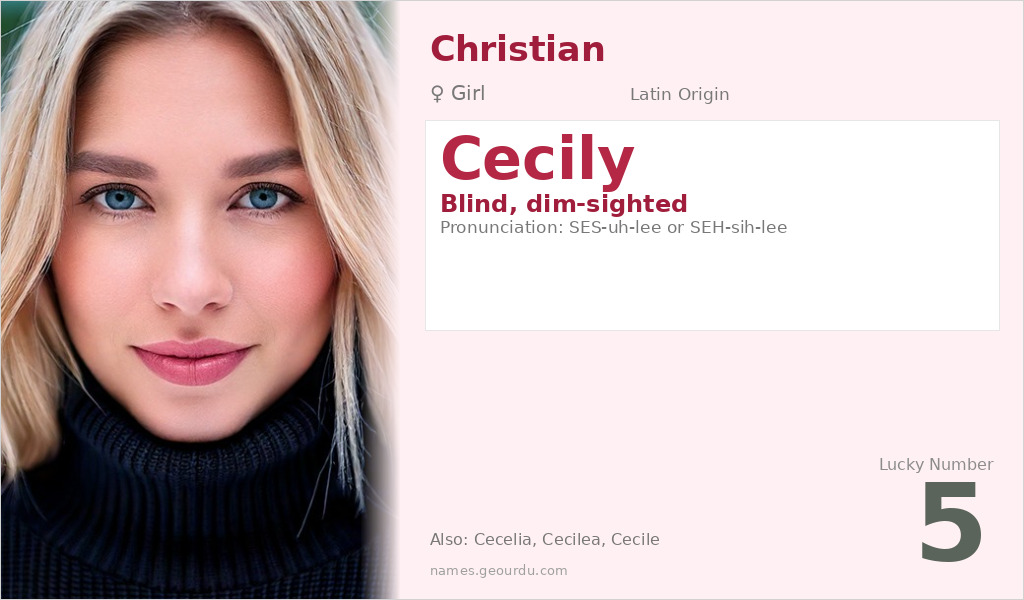 Cecily Name Meaning and Details