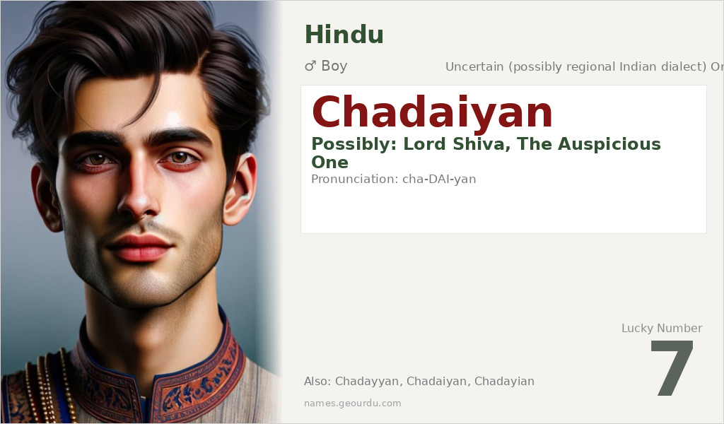 Chadaiyan Name Meaning and Details