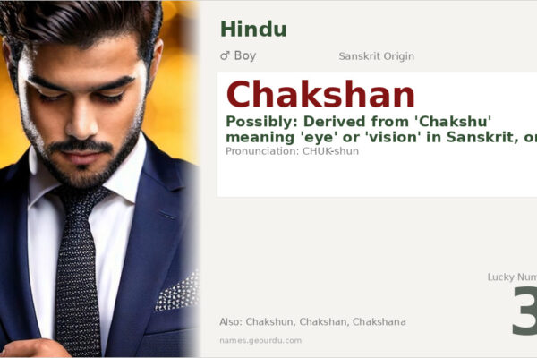 Chakshan Meaning — Origin, Gender & Details (2025)