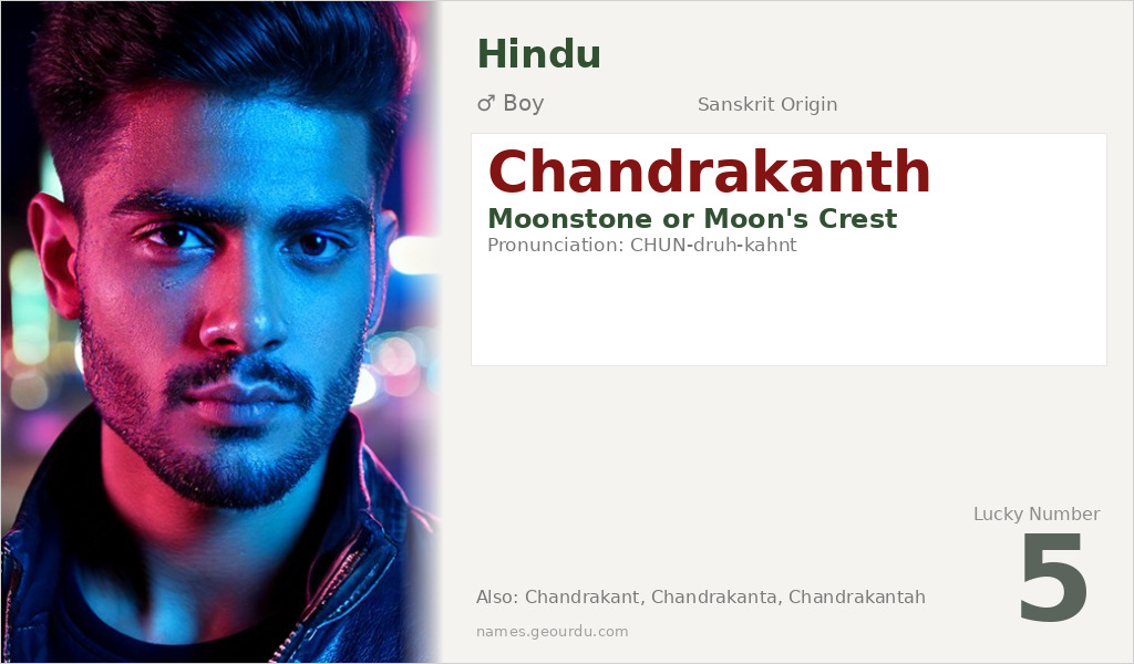 Chandrakanth Name Meaning and Details