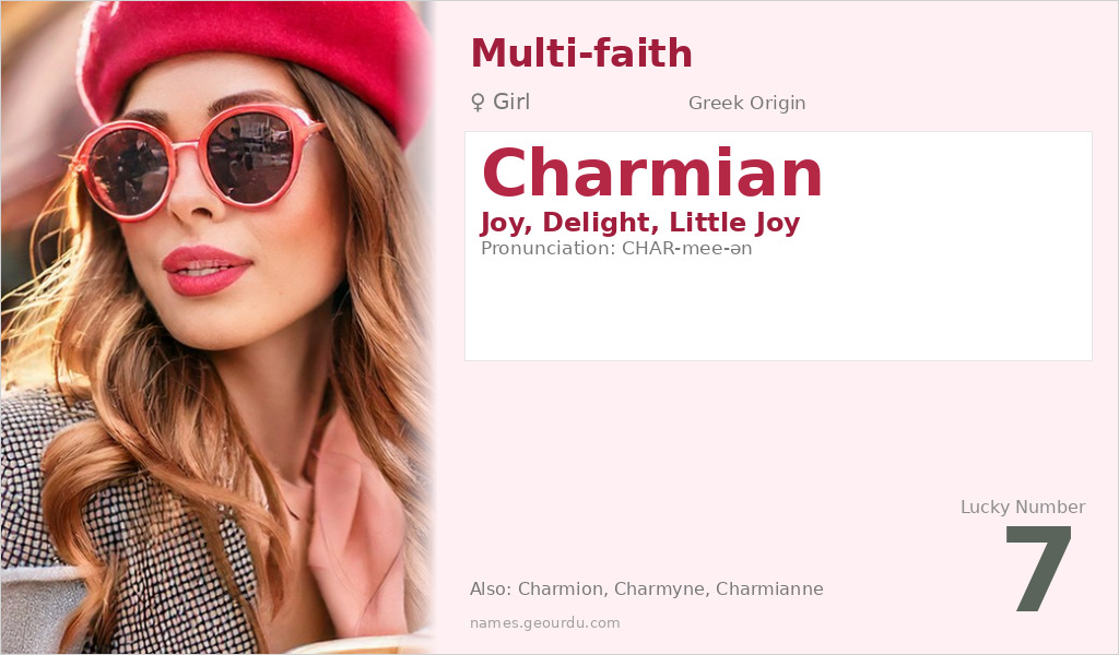 Charmian Name Meaning and Details