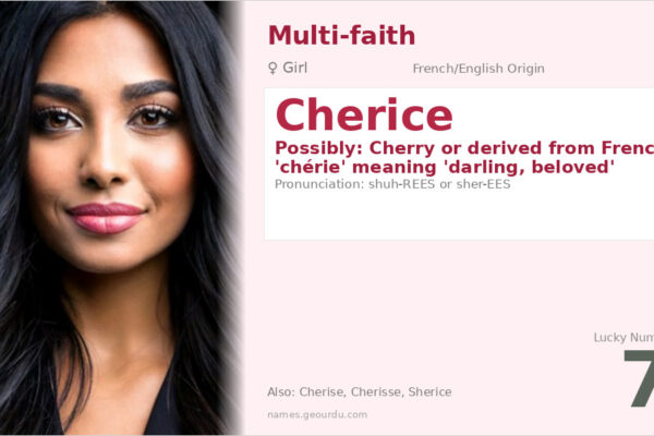 Cherice Name Meaning — Origin, Gender & Details (2025)
