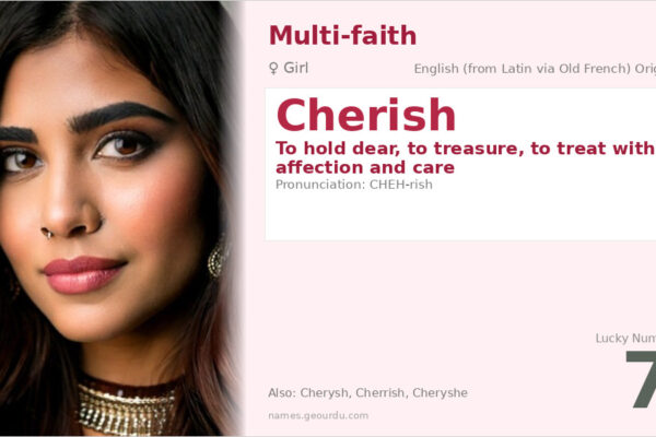 Cherish Name Meaning — English Origin, Girl Name & Details (2025)