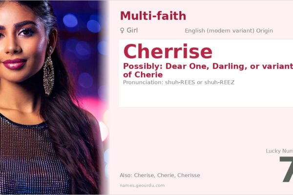 Cherrise Name Meaning — Origin, Gender & Details (2025)