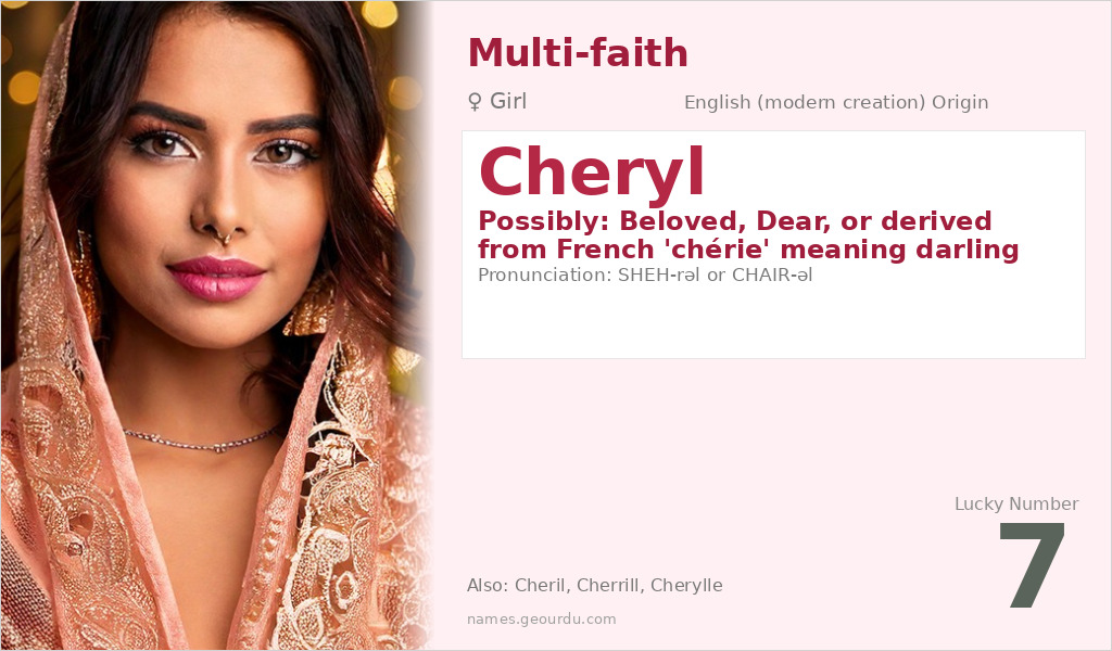 Cheryl Name Meaning and Details