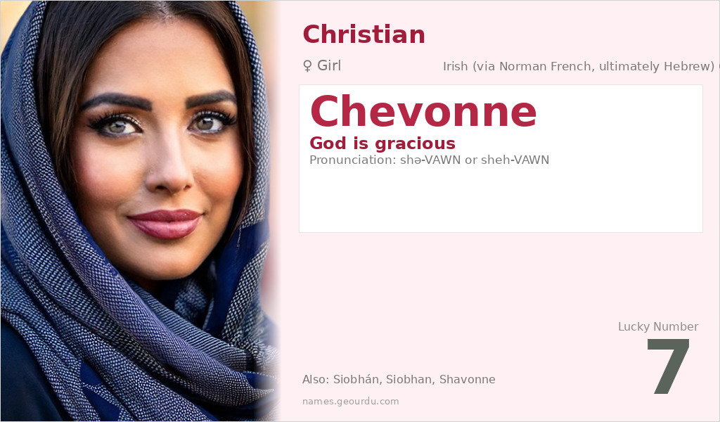 Chevonne Name Meaning and Details
