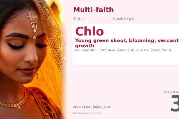 Chlo Name Meaning — Greek Origin, Girl Name & Details (2025)