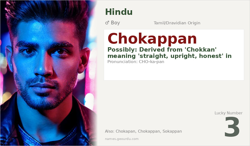 Chokappan Name Meaning and Details