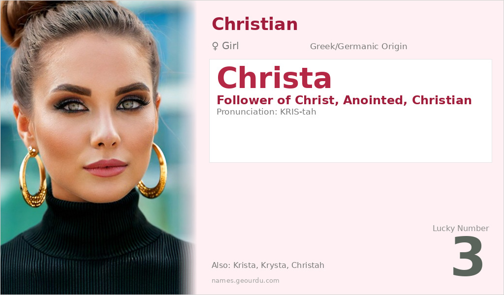 Christa Name Meaning and Details