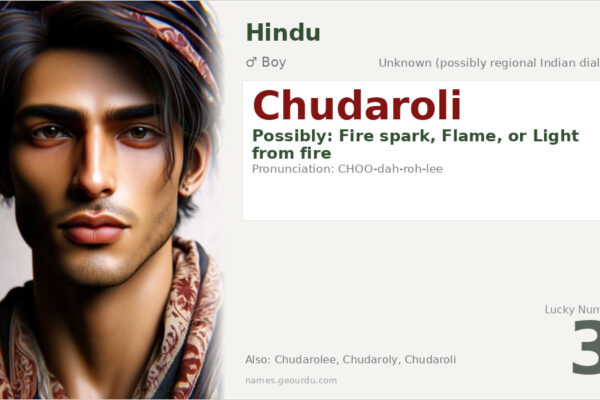 Chudaroli Name Meaning — Origin, Gender & Details (2025)