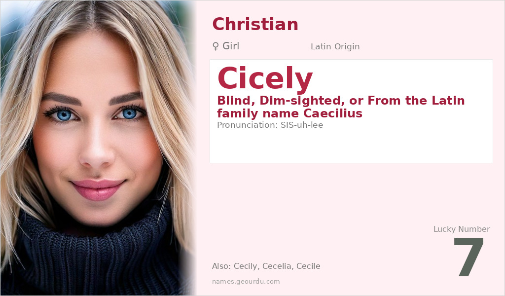 Cicely Name Meaning and Details