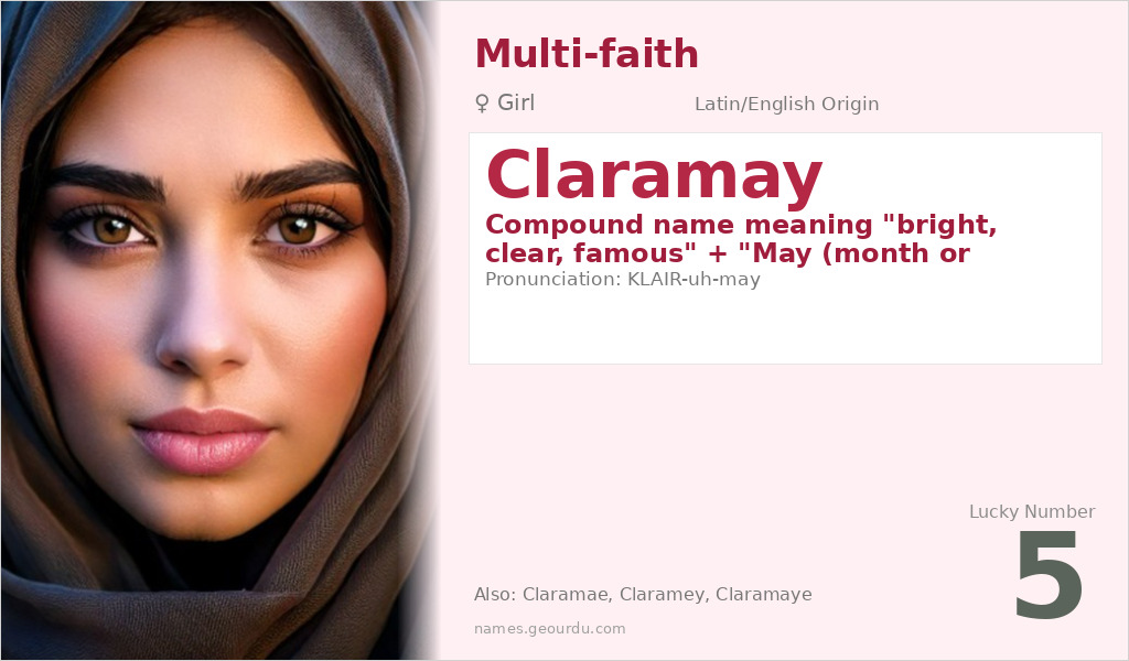 Claramay Name Meaning and Details
