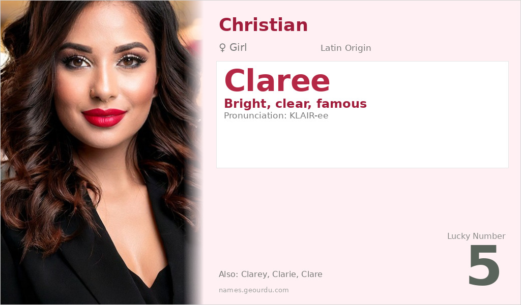 Claree Name Meaning and Details