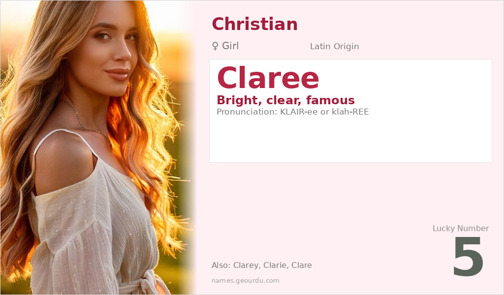 Claree Name Meaning and Details