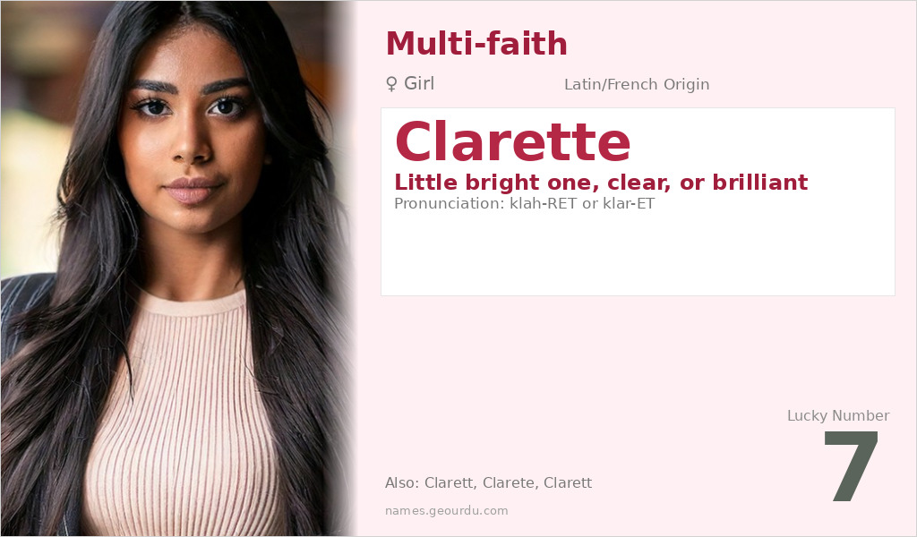 Clarette Name Meaning and Details