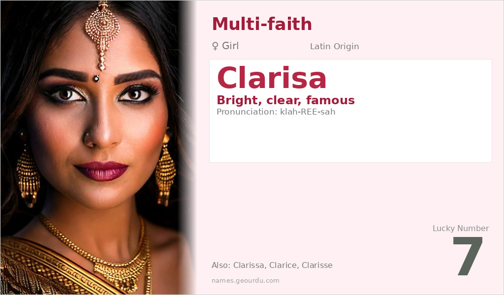 Clarisa Name Meaning and Details
