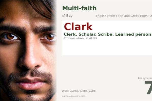 Clark Name Meaning — Origin, Gender & Details (2025)